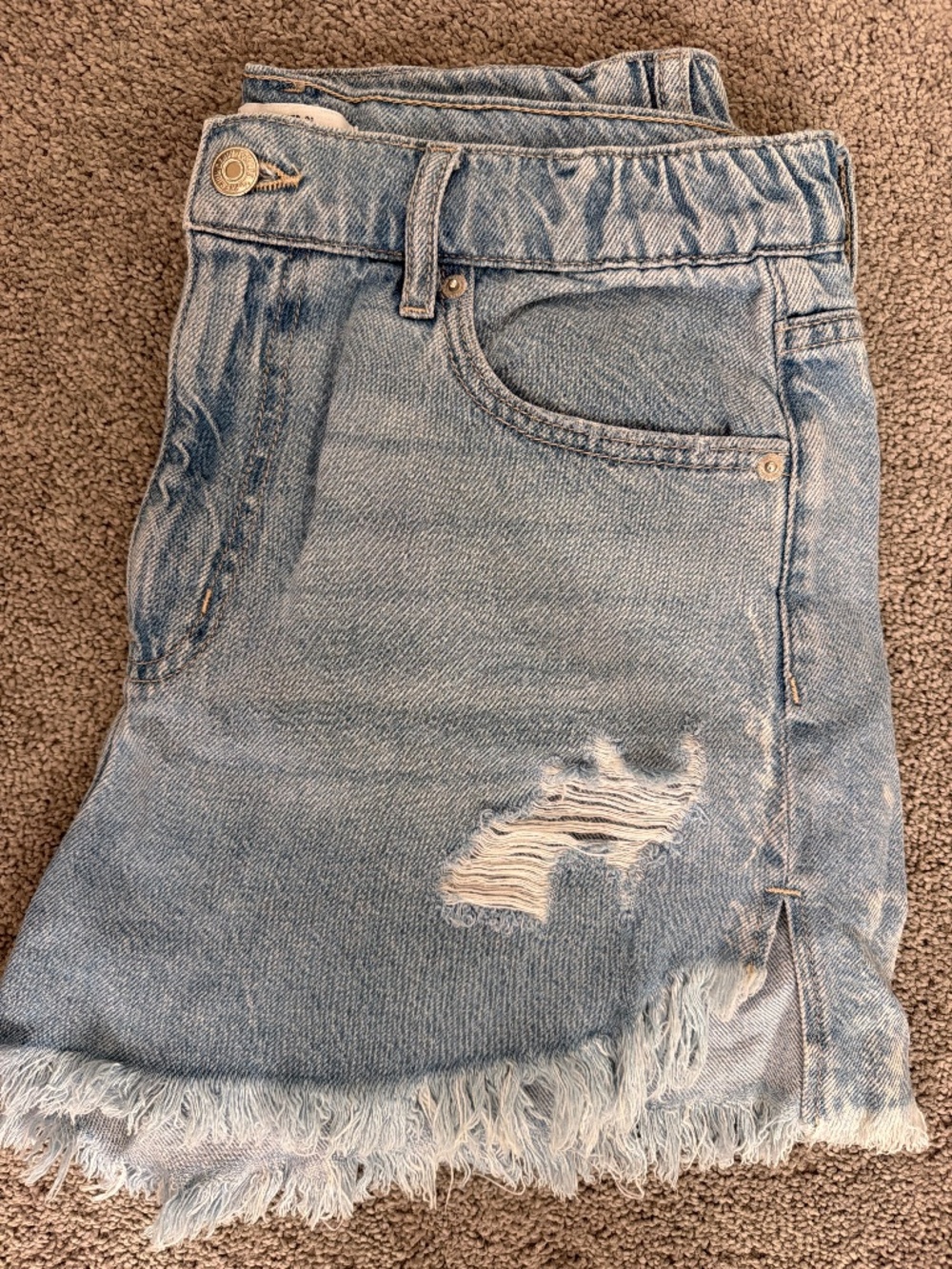 Frayed Denim Shorts